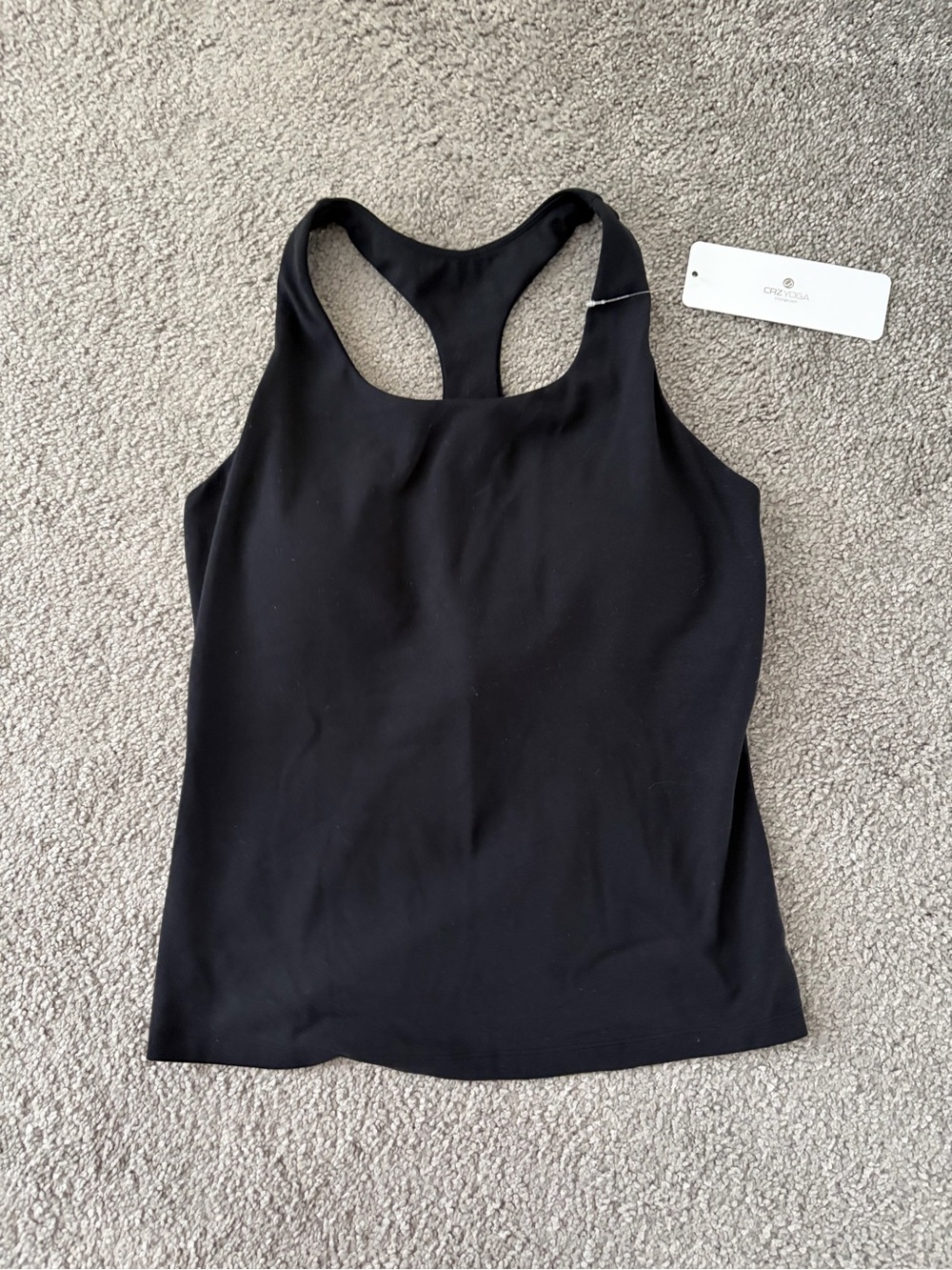 CRZ Yoga Women's Black Racerback Tank Top